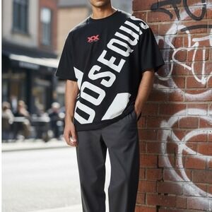 Dos Equis cotton Beer Graphic T-Shirt Men's Black Short Sleeve Crew Neck Top